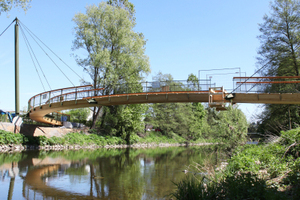  Ansicht der fertiggestellten Brücke vom Südufer 