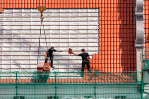  Impressionen von den Dachdeckerarbeiten Foto: Nelskamp 